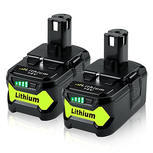 2Pack 6.5Ah P108 18Volt Replacement Battery for Ryobi 18V Battery Lithium Ion Compatible with ONE+ P102 P103 P104 P105 P107 P108 P109 P122 Cordless Tools