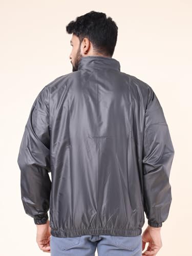 Image of Dollar Men's Polyester Solid Windcheater Jacket With Side Pockets