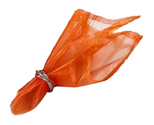 Servilletas de Tela Organza Naranja 20 x 20 Pulgadas Set x12 miniatura 2