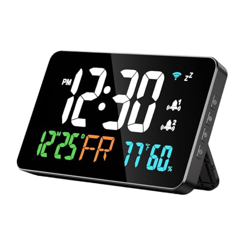 Horloge numérique moderne contre l'humidité pour chambre et bureau