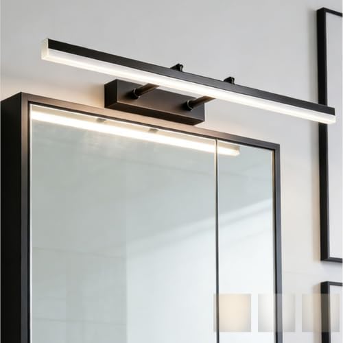 Luz de pared regulable 3000K-6000K con rotación 180° y difusor acrílico anti-deslumbramiento