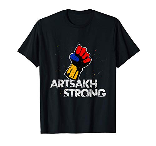 Artsakh strong defend protect armenia flag maglietta