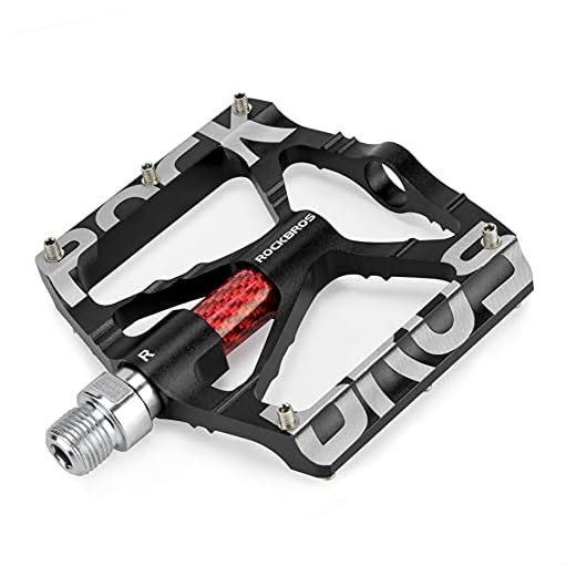 ROCKBROS Mountain Bike Pedals MTB Pedals CNC Non-Slip Lightweight Aluminum Alloy Bicycle Pedals Sealed Bearings Bicycle Platform Pedals 9/16" BMX Road Bike Pedal