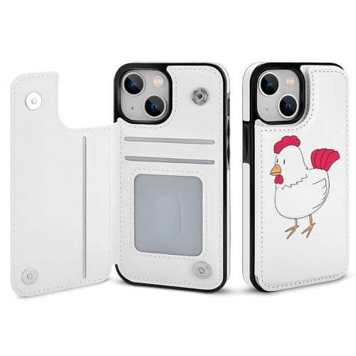 iPhone16Plus用ケース カバー 手帳型 かわいい 鶏 ニワトリ アイフォン16Plus用 カード収納 横置きスタンド機能 全面保護 Case