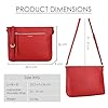 Lloyd Baker London – LAYSA Messenger Bag: Women's Modern Design in 100% Genuine Full Grain Leather- SAMBA (Red) #1
