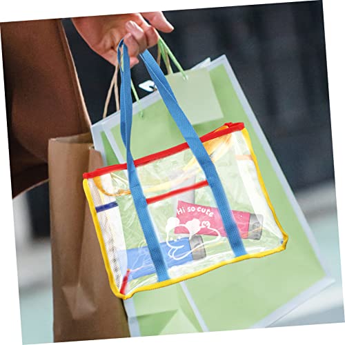 Capacity Beach Tote Bag Durable Shoulder Handbag for Toiletries and Shopping Lightweight Mesh Design for2