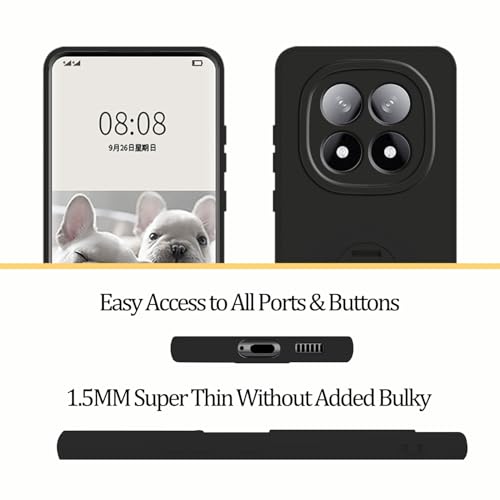 Protection objectif Redmi Note 14 Pro 5G coque silicone antichoc avec support noir - 7