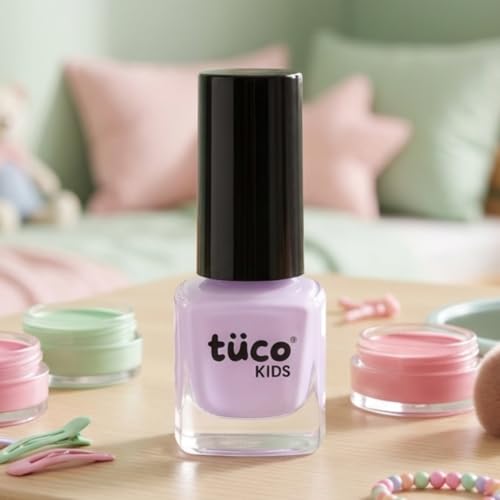 Tuco® Kids Water Based Safe Nail Polish for girls | Easy to Peel Off, Non Toxic, Natural & Safe for Kids | Play Safe with Chemical Free Nails for Daughters | Pack of 1x5ml | Purple