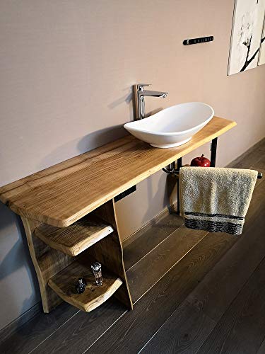 Generic - Meuble de salle de bain bois métal