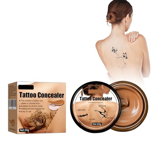 Eazerom 32 Tatuaje Corrector,Cicatriz Corrector,concealer de cuerpo, De Tatuajes Resistente Al Agua,concealer de cuerpo, Profesional cubierta para puntos de Vitiligo Marcas de Nacimiento,