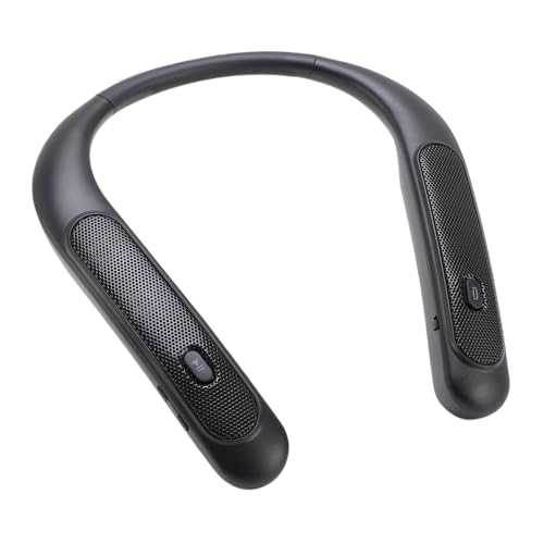 Annadue Kabelloser Nackenbügel Lautsprecher, 3D Stereo Sound, 12 Stunden Spielzeit, IPX4 Wasserdicht, BT 5.4, Integriertes Mikrofon für Sport, TV, Gaming, Tragbarer Nackenlautsprecher
