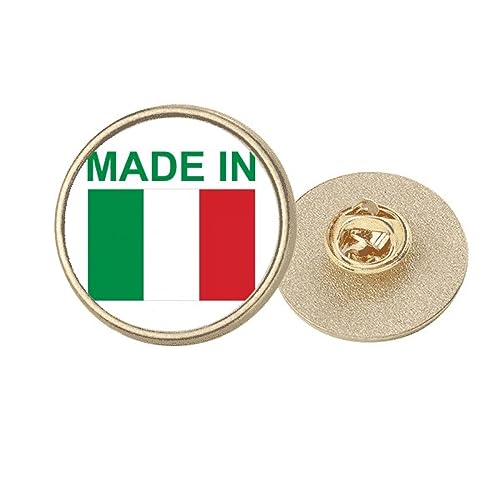Broche ronde en métal doré Italy Country Love taille M pour veste