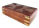 CraftyArt Jewelry Box Wooden Keepsake Christmas Antique Decorative Hand Carved 7