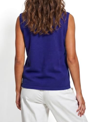 Image of KMBANGI Women Christmas Button Sweater Vest Embroidery Sleeveless Cardigan