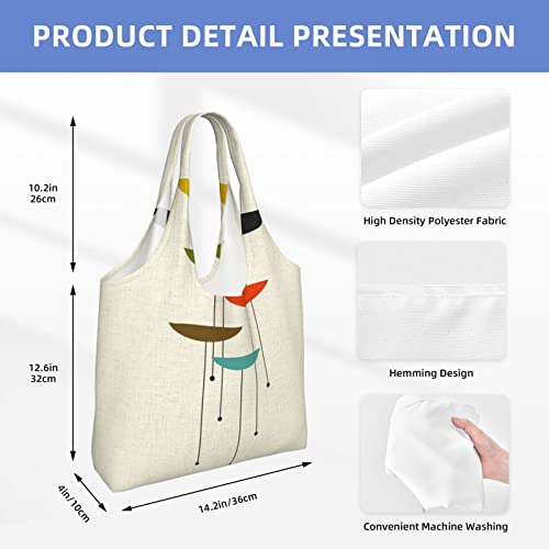 Sac fourre-tout en toile imprimé moderne esthétique et réutilisable