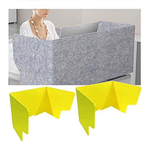 Séparateur de bureau acoustique autonome protection intimité lot de 2 cloisons