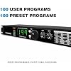Professional Audio Processor Equalizer, Digital Reverb DSP Processor, Preset/Programmable 24 Bit Signal Processing, 99 Preset Programs, 199 Sound Effects Memory, Automatic Noise Reduction for Recordin