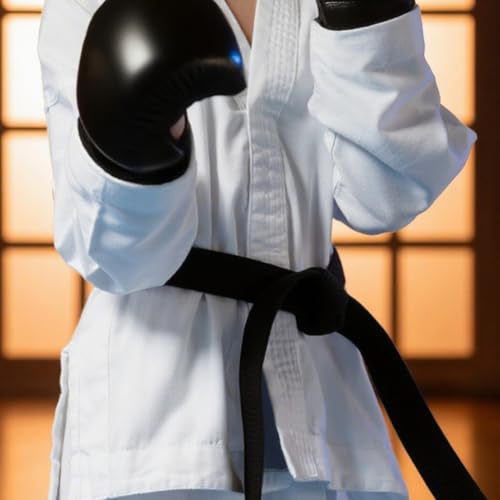 COYUN 1 pcs 220cm Schwarz Taekwondo-Gürtel, Judo gürtel Judo Karate Gürtel Belt Kampfkunst Karate Judo Taekwondo Belts Professioneller Karate Aikido Belt für Kinder Erwachsene Kampfsportgürtel