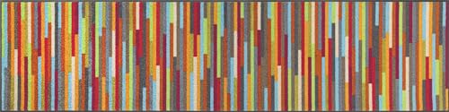 Wash+Dry Mikado Stripes Doormat, 60 x 240 cm, Washable, Interior, Colourful, Multicoloured, 60 x 240 cm (Rectangular)