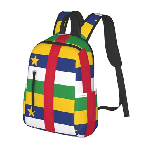 Sac à dos imprimé drapeau de l'Afrique centrale pour le travail noir unique