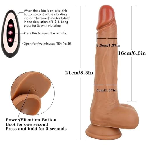 Remote Control Adult for Women Today Silent Realistic Thrusting Stimulation with Strong Suction Cup for Hands Free Play Powerful Quiet Modes for Women Pleasure