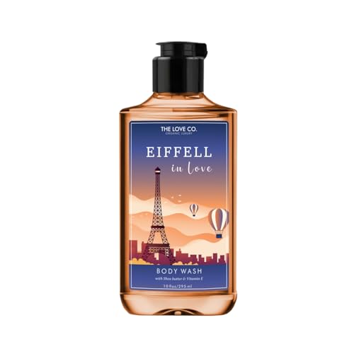 THE LOVE CO. Luxury Eiffell Body Wash Shower Gel | Refreshing & Hydrating Formula | Unisex Bath & Body Wash for Men & Women | Vegan & Paraben Free | Vegan & Cruelty-Free | Travel Essentials |295ml
