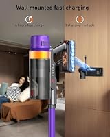 TVTAU Cordless Vacuum Cleaner, Self-Standing 620W 55KPA 75Min Runtime Stick Vacuum for Home, 1.8L Dust Cup, LED Display, Anti-Tangle, 8-Stage Filtration, for Hardwood Floor Carpet Pet Hair — image 8