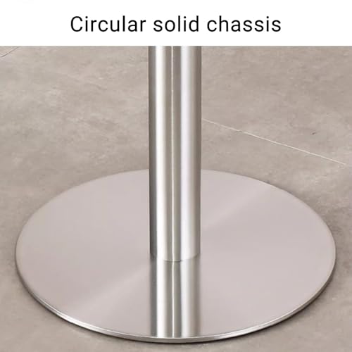 Mesa de comedor alta de metal resistente con diseño de pedestal elegante 8