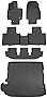 SMARTLINER Floor Mats 3 Row Liner Set & Cargo Liner Behind 2nd Row Set Compatible with 2020-2022 Highlander 2nd Row Bench or Bucket Seats (Only Fits Models Without Subwoofer in Cargo Area)