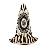 HCVXBSA Energy Vortexes Mantello nero con cappuccio per uomini e donne, mantello da mago con, resistente e confortevole, mantello lungo per Halloween, cosplay, feste, piccolo