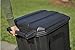 Maverick Gardens Trash Can with Lid, 45 Gallon, Black, Wheeled, Vented, Heavy-Duty