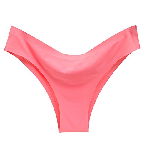 Vresqi Underwear Women Hipster Seamless Invisible Bikini Half Back Coverage Panties 5 Pack (M/Us Xs 0-2) #TOP4