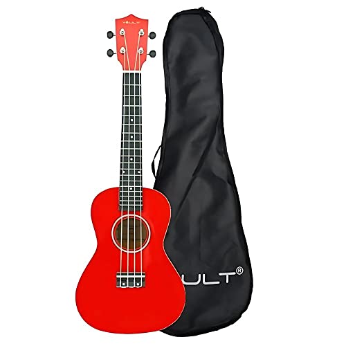 Image of Vault UK-003 Concert Colourful Ukulele 23 inch With Gig Bag - Red