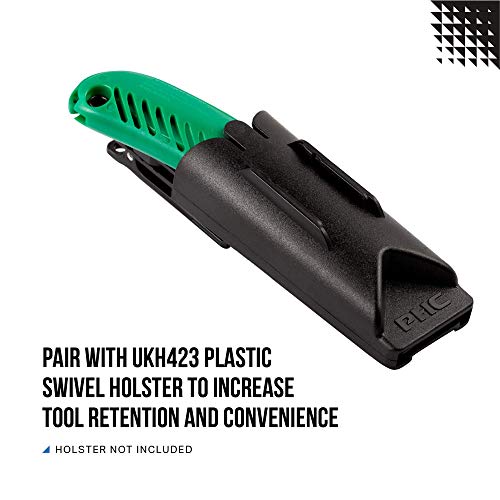 Pacific Handy Cutter S4R Safety Cutter, Retractable Utility Knife with an Ergonomical Design, Bladeless Tape Splitter, Steel Guard for Safety and Damage Protection, for Warehouse and In-Store Cutting , Green
