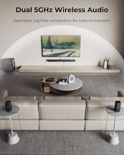 ULTIMEA Skywave X70 7.1.4ch, Soundbar 980W, Professional Wireless Surround Sound System for TV w/Dolby Atmos,10" Wireless Subwoofer, 20Hz Low Frequency, GaN Amplifier, 4K HDR Pass-Through - Image 6