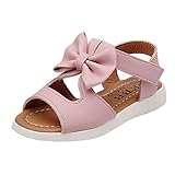 WFRAU Mädchen Kleid Prinzessin Sandalen Kinder Sommer Pure Farbe Bowknot Tanzschuhe Bowknot Soft Flat Schuhe Kinder Anti-Slip Soft Sole Prewalkers Schuhe