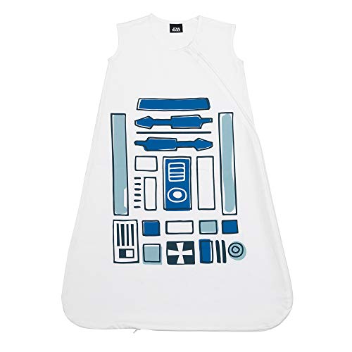 Image of Lambs & Ivy Star Wars R2D2 100% Cotton White Droid Wearable Blanket