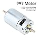 ZVKV DC Motor 997 12V-36V Spindle Motor Double Output Shaft Large Torque Micro Motor for DIY Power Tools/Processing Lathe with Ball Bearing