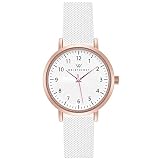 Wristology Olivia Mini Rose Gold Womens Nurse Watch - White Easy Change Silicone Band- Petite Small