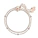 Produktbild Happiness Boutique Damen Zarte Armbänder Rosegold | Filigrane Armketten 2-er Set aus Edelstahl