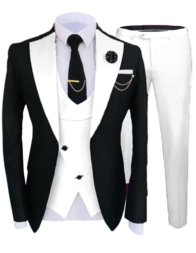 2024 Fashion Slim Fit Prom Suits for Men 3 Piece Elegant Groom Tuxedos for Wedding STXZ060