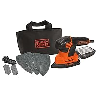 BLACK+DECKER Dreieckschleifer Mouse- Kraftvolle Schleifmaschine mit Staubfangbehälter inkl. Mikrofilter - Für das Abschleifen selbst an schwer zugänglichen Stellen - 1 x Schleifer 120 W - KA2000 – Ansicht 1