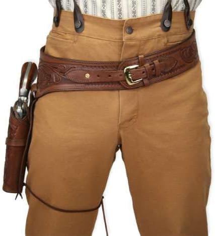 Wild West Gun Belt Holster Old Western Cowboy Leather Pistol Revolver Holder Fast Draw Rig Pirate Cosplay Gear