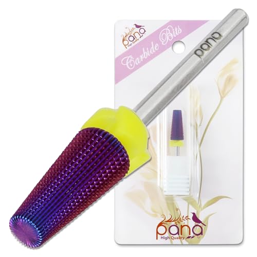 PANA Nail Carbide 5 in 1 Bit - Two Way Rotate use for Both Left and Right Handed - Fast remove Acrylic or Hard Gel - 3/32