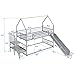 Twin Over Twin Bunk Bed with Slide and Storage Stairs, Heavy Duty Bunk Bed/House Bunk Bed Twin Over Twin, Twin Floor Bunk Beds for Kids, Girls, Boys(Twin Over Twin Sliver)