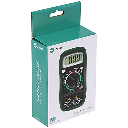 MULTÍMETRO DIGITAL COM DATA HOLD 4 DÍGITOS - MAS830L - VINIK
