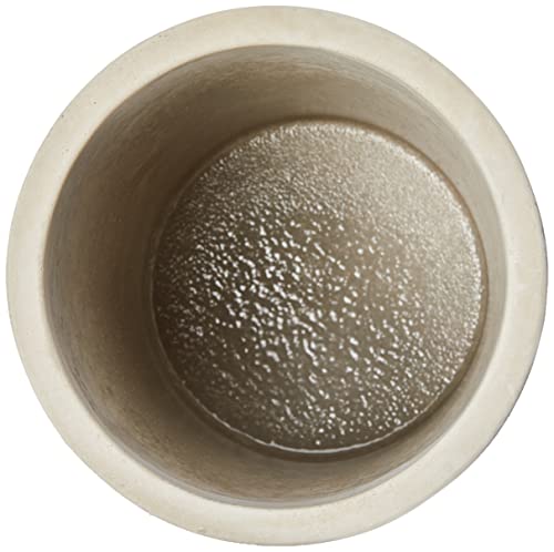 Vaso em cimento - Branco e Cobre - 13 x 10 x 10 cm - Mart.