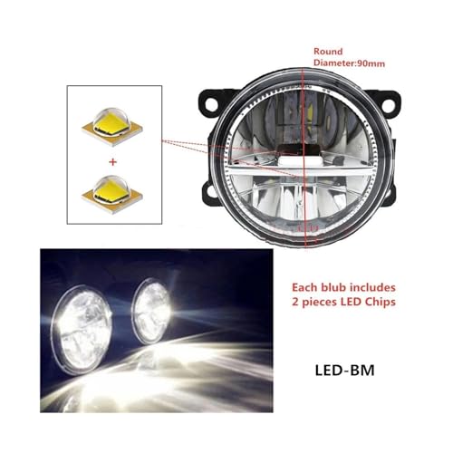 Phare antibrouillard LED blanc Mazda BT-50 2013 2014 optique diurne - 3