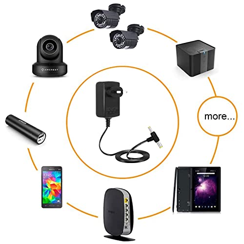 Image of RASHRI 12V 2AMP DC Power Adapter, Powers Supply, SMPS for LCD Monitor, TV, LED Strip, CCTV, 12 Volt Power Adapter,AC Input 100-240V Dc Output 12 Volt - 2.5mm x 5.5mm Jack.