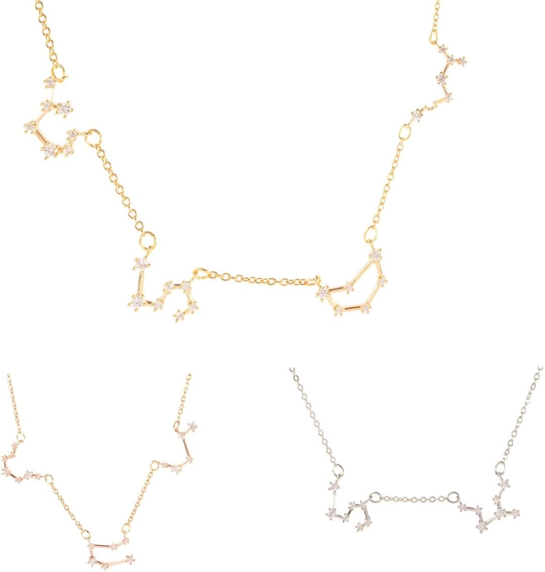 Zodiac Necklace, Personalized Star Sign Constellation Jewelry, Custom Gift for Women, Unique Jewelry for Her